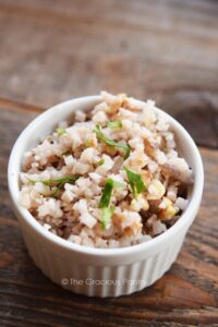 cauli rice and walnuts