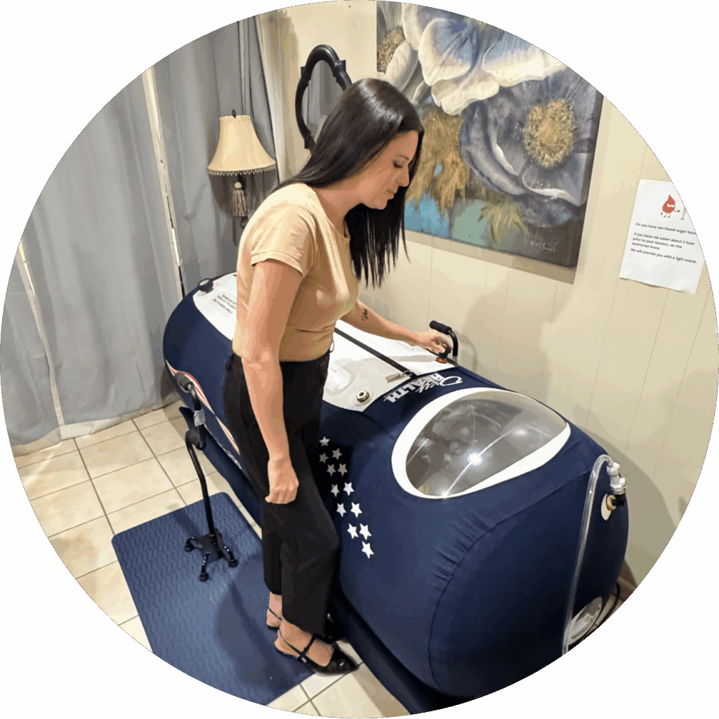 A hyperbaric oxygen therapy chamber for cancer treatment.